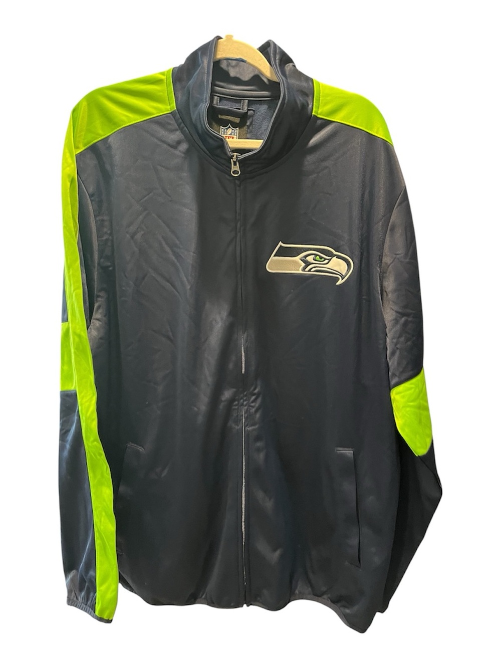 NFL Black & Neon Green Seattle Seahawks Performance Jacket NWT